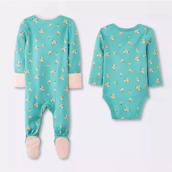 Baby 16-Piece Clothing Set - Floral and Solid Colors - Picture 3 of 7